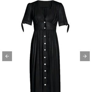 1940s lace-up sleeve swing dress